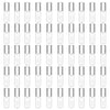 Mydio 50 Pack 1.2ML Clear Mini Lip Gloss Tube Empty Lip Balm Containers With Black Lid for Lipstick (clear) - Silver
