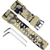 Natural Resin Replacement Watch Strap for Casio G-Shock Master of G Mudmaster Twin Sensor GG-1000/GWG-100/GSG-100 Sport Watch - Camouflage Brown