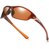 DUBERY Mens Sports Polarized Sunglasses 100% UV Protection Driving Cycling Fishing Shades D120 - A 1-crystal Brown/Brown