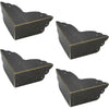 Mcredy Corner Protectors for Furniture,4 Pack Table Corner Protectors Metal Bronze Box Corners Decorative 2.8x2.8x1.2(LxWxH),Side Length 2.8" - Bronze