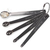 5 Pcs Mini Measuring Spoons Set, Stainless Steel Small Measuring Spoons Tad 1/4 tsp, Dash 1/8 tsp, Pinch 1/16 tsp, Smidgen 1/32 tsp, Drop 1/64 tsp for Home Kitchen Baking Cooking Gifts - C: Gunmetal 5pcs