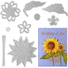 Metal 6 PCS 3D Flowers Cutting Dies,Six Flowers Leaves Die Cuts Embossing Stencils Template Mould for Card Scrapbooking and DIY Craft Album Paper Card Decor - A sunflower+A stereoscopic flower
