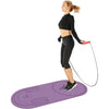 Non-Slip Jump Rope Mat Shock Absorption Rope Skipping Mat for Adults & Children Home Indoor Workout Exercise Mat - Purple