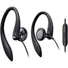 PHILIPS Over The Ear Sport Earbuds with Mic, Earphones for Sports, Running and Gym - Black