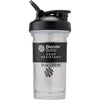 BlenderBottle Shaker Bottle Pro Series Perfect for Protein Shakes and Pre Workout, 24-Ounce, Black - Black/Clear