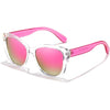 FEISEDY Polarized Vintage Sunglasses American Womens Square Jackie O Cat Eye Sunglasses B2451 - Pink Mirror