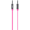 Belkin MiXiT Tangle-Free Aux / Auxiliary Cable, 3 Feet (Black) - AV10127tt03-BLK - Pink