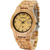 BEWELL ZS-W086B Wooden Watch Men Gifts Handmade Date Display Quartz Movement Analog Lightweight Wood Wrist Watches - Olive Wood