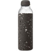 W&P Porter Glass Water Bottle w/ Protective Silicone Sleeve | Charcoal 20 Ounces | On-the-Go | Reusable Bottle for Coffee, Tea and Water | Portable | Dishwasher Safe - Terrazzo Charcoal