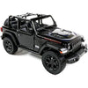 KiNSMART - Jeep Wrangler Rubicon Off Road 4x4 5 inch 1:34 Scale Die Cast Model Replica Toy Car (Blue Hardtop) - Black Opentop