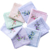 La closure Vintage Floral Cotton Embroidered Ladies Handkerchiefs Pack - Mix