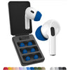 Foam Masters Ultra-Premium Memory Foam Ear Tips for AirPods Pro 1st & 2nd Gen | 3 Pairs | New Ver. | Secure Fit | Super Comfort | Better Noise Cancel | Replacement Buds (Medium, White) - Blue