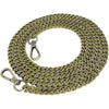 Model Worker DIY Iron Flat Chain Strap Handbag Chains Purse Chain Straps Shoulder Cross Body Replacement Straps with Metal Buckles (55", Gold) - Bronze