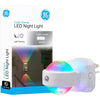 GE Color Changing LED Night Light for Kids, Dusk to Dawn Sensor, Home Decor Apartment Essentials, Wall Lights for Bedroom, Ambient Lighting, Nightlights Plug In, 1 pack, 34693 - Color Changing Swivel