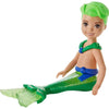 Barbie Dreamtopia Chelsea Mermaid Doll with Pink Hair & Tail, Royal Headband Accessory, Small Doll Bends at Waist - Green