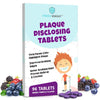 Plaque Disclosing Tablets for Teeth, 96 Count, Dental Disclosing Tablets for Kids or Adults, Shows Plaque, Helps Teach Kids Teeth-Brushing Habits for Clean Smile, by Fresh Knight, (Pack of 1) - Purple (96 Count)