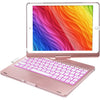 BABG Keyboard Case for iPad 6th/5th 9.7inch, iPad Pro 9.7, iPad Air 2, iPad Air 1,Non-Trackpad,360°Swivel,7 Use Modes,Backlight- Rose Gold - Rose Gold