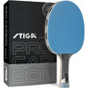 STIGA Pro Carbon Performance-Level Table Tennis Racket with Carbon Technology for Tournament Play - Red and Blue Colors - Blue