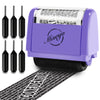 Miseyo Wide Identity Theft Protection Roller Stamp Set - Yellow (3 Refill Ink Included) - Stamp+6 Refills
