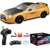 Remote Control Car RC Drift Car 2.4GHz 1:24 Scale 4WD High Speed RC Cars Vehicle with LED Lights Batteries and Drifting Tires Racing Sport Toy Cars for Adults Boys Girls Kids Gift - Yellow