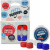 Earvolution Floating Putty Buddies Ear Plugs for Swimming - Invented by an Ear Physician - Moldable, Premium, Silicone - Floats on Water - Waterproof - Made in The USA - 3 Pack - Red/White/Blue - Blue/White/Red