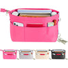 HyFanStr Purse Organizer Insert with Zipped Top for Tote Bag, Handbag Shaper with 13 Pockets - Pink