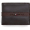 Tommy Hilfiger Men's Leather Slim Bifold Wallet with Coin Pocket - Brown