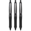 PILOT Dr. Grip FullBlack Refillable & Retractable Ballpoint Pen, Medium Point, Black Ink, 3-Pack (14634)- Ideal for School, Journaling & Office Writing - Full Black