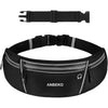 Running belt for Men Women with Extender Large Capacity Runner Waist Pack with 4 PocketsHiking Travel Camp Running Workout Belt BagReflective No Bounce Waist BagEasy Carry Large Phones black - black