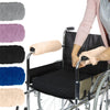 Vive Wheelchair Armrest Covers (Pair) - Memory Foam Sheepskin Accessories Pads for Transport Electric Wheel Chair Arm Rests - for Adults, Seniors, Handicapped - Soft Support Cushion for Mobility Aids - White
