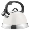 Mr. Coffee Flintshire 1.75-Quart Stainless Steel Whistling Tea Kettle – Brushed Satin Finish Stove-Top Kettle for Boiling Water - Linen