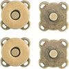 Magnetic Snaps Buttons Plum Magnetic Snap Closures for Purses Bags Clothes Handbags Scrapbooking,Magnetic Purse Closure Fasteners,Sewing on Magnetic Snaps for DIY Craft (15mm) (Silver) - Bronze