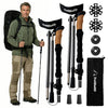 TrailBuddy Trekking Poles – Lightweight 7075 Aluminum Hiking Poles for Women, Men & Seniors – Collapsible or Foldable Walking Sticks for Travel, Trails & Balance - Foldable