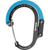 GEAR AID HEROCLIP (Large) Carabiner Gear Clip and Hook for Hanging Heavy Duty Items, Camping Backpacks, Suitcases, Kayaks, Bicycles and More - Black and Blue