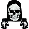 Skeleton Face Mask Knit Beanie with Eye Holes Halloween Skull Dress Up Headdress Cap Winter Warm Hat - Longbeanie+glove