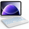 GreenLaw Keyboard Case for iPad mini 7 A17 Pro(2024) & Mini 6 (2021) 8.3", 360° Rotate Case for iPad mini 7th/6th Generation, Touchpad Keyboard with 7 Color Backlit, Type-C Rechargeable, Black - White