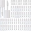 Patelai 100 Pieces 1.2 ml Clear Mini Lip Gloss Tube Refillable Empty Lip Balm Gloss Containers for Women Girls DIY Makeup, Gold, Rose Gold, Black, Silver - White