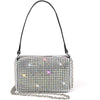 Bling Bling Crystals Evening Clutch Bag for Women Girls Sparkling Crossbody Bag Wedding Prom Party Club Purses Handbags - White&colorful Diamonds