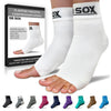 SB SOX Plantar Fasciitis Relief Socks – Ankle Brace Compression Sleeve – Arch Support for Foot Pain, Swelling, Heel Spurs – Foot Brace for Achilles Tendonitis Relief, Injury Recovery (Blue, Medium) - Solid White