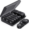PULIV Weekly Pill Organizer 3 Times a Day, Portable Travel Pill Box 7 Day with Large Pill Containers, Light-Proof Pill Case for Vitamins, Medication, Supplements and Fish Oils (Black) - Black