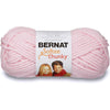 Bernat Softee Chunky Yarn, 3.5 Oz, Gauge 6 Super Bulky, Grey Heather - Baby Pink