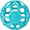 JW Pet Hol-ee Roller Dog Toy Puzzle Ball, Natural Rubber, Large (5.5 Inch Diameter), Colors May Vary - Blue