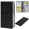 Leather Car Registration and Insurance Card Holder, Car Document Holder for Cards License with Magnetic Shut (Black, large) - Black-Upgraded