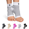Bitly Plantar Fasciitis Compression Socks for Women & Men - Best Ankle Compression Sleeve, Nano Brace for Everyday Use - Provides Arch Support & Heel Pain Relief (Black, Medium) - White