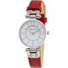 Anne Klein Women's Leather Strap Watch - Red/Silver