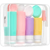 Morfone 16 Pack Travel Bottles Set for Toiletries, TSA Approved Travel Containers Leak Proof Silicone Squeezable Travel Accessories 2oz 3oz for Shampoo Conditioner Lotion Body Wash (BPA Free) - Multicolored