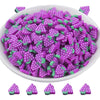 100 Pack Fruit Slime Charms Resin Flatbacks Buttons Polymer Clay Beads for Miniature Fairy Garden Hair Accessories DIY Scrapbooking Phone Case (Multi) - Grape