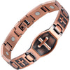 Jecanori Pure Copper Bracelet for Men, Ultra Strength Magnetic Cross Bracelets for Men, Mens Copper Cross Bracelet, Jewelry Gift with Sizing Tool - copper