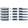Schneider One Change Rollerball Pen, Refillable, 0.6 mm Ultra-Smooth Tip, Blue/White Barrel, Violet Ink, Box of 5 Pens (183708),Purple - Violet