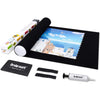 Lavievert Jigsaw Puzzle Roll Mat Puzzle Storage Saver Black Felt Mat, Long Box Package, No Folded Creases, Jigroll Up to 1,500 Pieces - Comes with A Drawstring Opening Design Bag - Black + White Pump